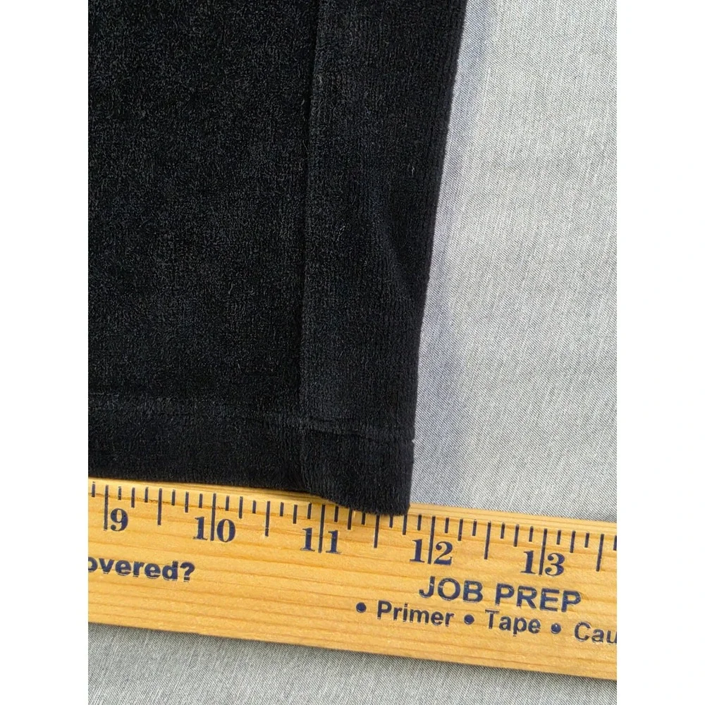 JoyLab Black Velour Wide Leg Lounge Pants Womens XL Drawstring Pockets Soft